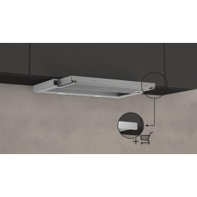 Neff D46BR22X2, N 30, Flachschirmhaube, 60 cm, Silbermetallic