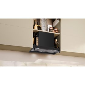 Neff D65XCC2S0, N 50, Integrierte Designhaube, 60 cm, Klarglas, Mattschwarz