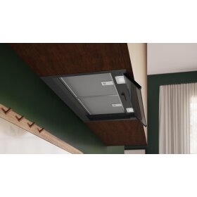 Neff D65XCC2S5, N 50, Integrierte Designhaube, 60 cm, Klarglas, Mattschwarz