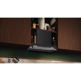 Neff D65XCC2S5, N 50, Integrierte Designhaube, 60 cm, Klarglas, Mattschwarz