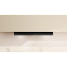 Neff D67XDP2S0, N 70, Integrierte Designhaube, 60 cm, Klarglas schwarz bedruckt, Mattschwarz
