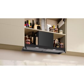 Neff D95XCC2S0, N 50, Integrierte Designhaube, 90 cm, Klarglas, Mattschwarz