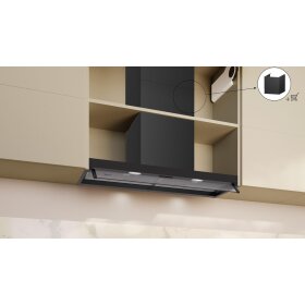 Neff D95XCC2S0, N 50, Integrierte Designhaube, 90 cm, Klarglas, Mattschwarz