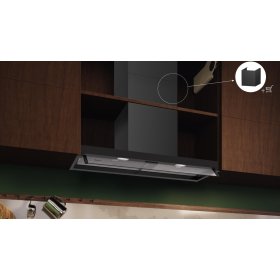 Neff D95XCC2S5, N 50, Integrierte Designhaube, 90 cm, Klarglas, Mattschwarz