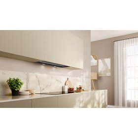 Neff D97XDP2S0, N 70, Integrierte Designhaube, 90 cm, Klarglas schwarz bedruckt, Mattschwarz
