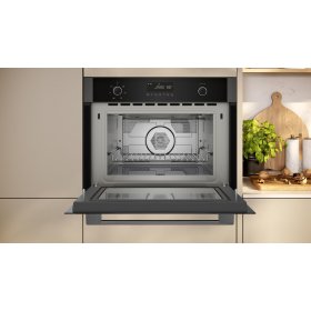 Neff C1AMG84G1, N 50, Einbau Mikrowelle mit Heißluft, 60 x 45 cm, Graphite-Grey