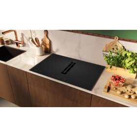 Neff V58YHQ4B0, N 70, Induktionskochfeld mit Dunstabzug, 80 cm, Mattschwarz, Flex Design