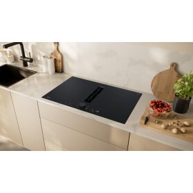 Neff V68PYX4B0, N 90, Induktionskochfeld mit Dunstabzug, 80 cm, Mattschwarz, flächenbündig (integriert)