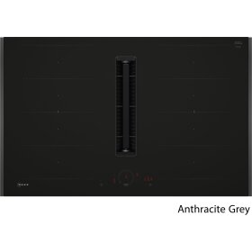 Neff V68YHL4B0, N 70, Induktionskochfeld mit Dunstabzug, 80 cm, Mattschwarz, Flex Design