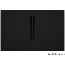 Neff V68YHL4B0, N 70, Induktionskochfeld mit Dunstabzug, 80 cm, Mattschwarz, Flex Design