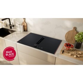 Neff V68YYX4B0, N 90, Induktionskochfeld mit Dunstabzug, 80 cm, Mattschwarz, Flex Design
