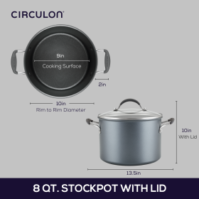Circulon A1 Kochtopf 24 cm, 7,6 Liter