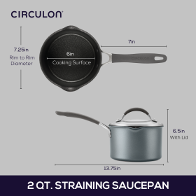 Circulon A1 Stiel-Kasserolle 16 cm, 1,8 Liter