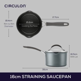 Circulon A1 Stiel-Kasserolle 16 cm, 1,8 Liter