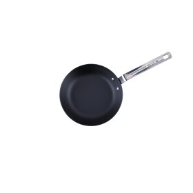 Ronneby Bruk Karbon-Bratpfanne, Ø 24 cm, mit rostfreiem Schmiedegriff