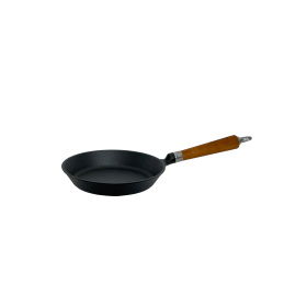 Ronneby Bruk Maestro Bratpfanne flach, Ø 25 cm, mit braunem Buchenholzgriff