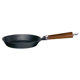 Ronneby Bruk Maestro Bratpfanne flach, Ø 25 cm, mit braunem Buchenholzgriff