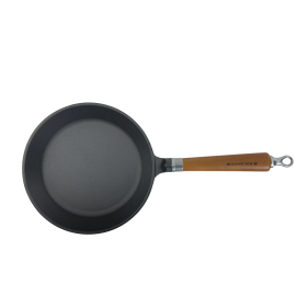 Ronneby Bruk Maestro Bratpfanne flach, Ø 25 cm, mit braunem Buchenholzgriff