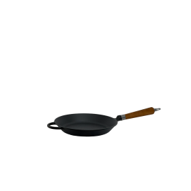 Ronneby Bruk Maestro Bratpfanne flach, Ø 28 cm, mit braunem Buchenholzgriff