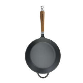 Ronneby Bruk Maestro Bratpfanne flach, Ø 28 cm, mit braunem Buchenholzgriff