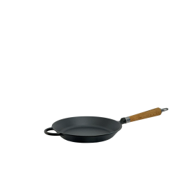 Ronneby Bruk Maestro Bratpfanne flach, Ø 28 cm, mit Eichenholzgriff