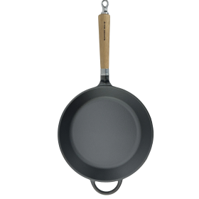 Ronneby Bruk Maestro Bratpfanne flach, Ø 28 cm, mit Eichenholzgriff