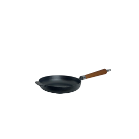 Ronneby Bruk Maestro Bratpfanne hoch, Ø 25 cm, mit braunem Buchenholzgriff