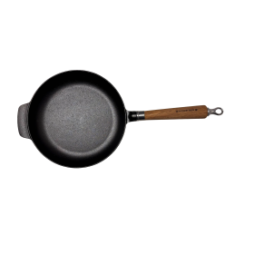 Ronneby Bruk Maestro Bratpfanne hoch, Ø 25 cm, mit Eichenholzgriff