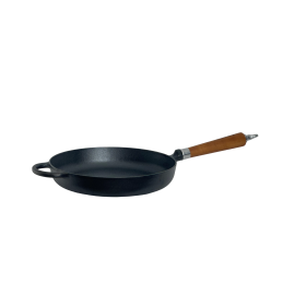 Ronneby Bruk Maestro Bratpfanne hoch, Ø 28 cm, mit braunem Buchenholzgriff