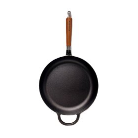 Ronneby Bruk Maestro Bratpfanne hoch, Ø 28 cm, mit braunem Buchenholzgriff