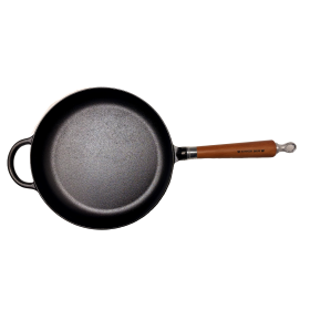 Ronneby Bruk Maestro Bratpfanne hoch, Ø 28 cm, mit braunem Buchenholzgriff