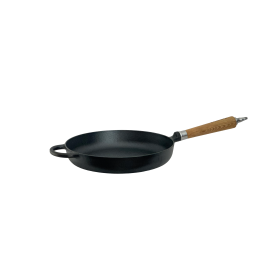 Ronneby Bruk Maestro Bratpfanne hoch, Ø 28 cm, mit Eichenholzgriff