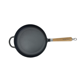 Ronneby Bruk Maestro Bratpfanne hoch, Ø 28 cm, mit Eichenholzgriff