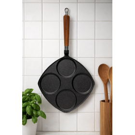 Ronneby Bruk Maestro Eierpfanne, 25 x 25 cm, mit braunem...