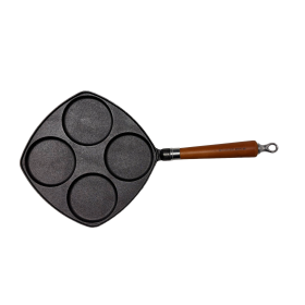 Ronneby Bruk Maestro Eierpfanne, 25 x 25 cm, mit braunem Buchenholzgriff