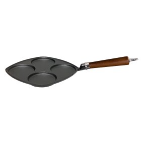 Ronneby Bruk Maestro Eierpfanne, 25 x 25 cm, mit braunem Buchenholzgriff