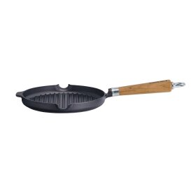 Ronneby Bruk Maestro Grillpfanne, Ø 24 cm, mit Eichenholzgriff