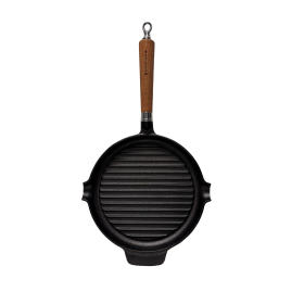 Ronneby Bruk Maestro Grillpfanne, Ø 24 cm, mit Eichenholzgriff
