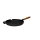 Ronneby Bruk Maestro Grillpfanne, Ø 25 cm, mit braunem Buchenholzgriff