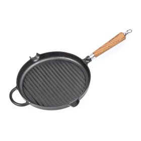 Ronneby Bruk Maestro Grillpfanne, Ø 28 cm, mit Eichenholzgriff