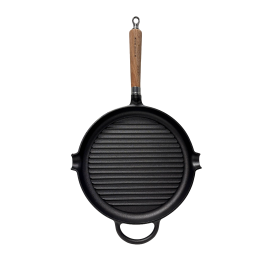 Ronneby Bruk Maestro Grillpfanne, Ø 28 cm, mit Eichenholzgriff