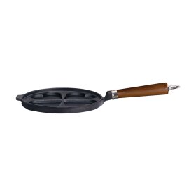 Ronneby Bruk Maestro Herzpfannkuchen-Pfanne, Ø 24 cm, mit braunem Buchenholzgriff