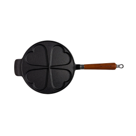 Ronneby Bruk Maestro Herzpfannkuchen-Pfanne, Ø 24 cm, mit braunem Buchenholzgriff