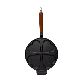 Ronneby Bruk Maestro Herzpfannkuchen-Pfanne, Ø 24 cm, mit braunem Buchenholzgriff