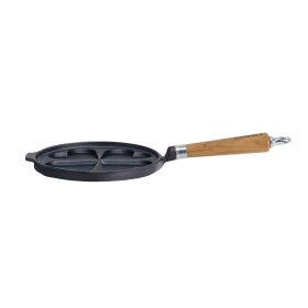Ronneby Bruk Maestro Herzpfannkuchen-Pfanne, Ø 24 cm, mit Eichenholzgriff