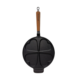 Ronneby Bruk Maestro Herzpfannkuchen-Pfanne, Ø 24 cm, mit Eichenholzgriff
