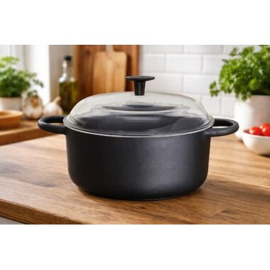 Ronneby Bruk Maestro Kochtopf 4 Liter, Ø 25 cm, mit Glasdeckel