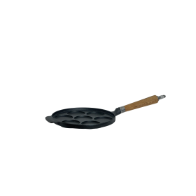 Ronneby Bruk Maestro Minipfannkuchen-Pfanne, Ø 24 cm, mit Eichenholzgriff