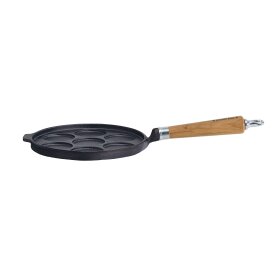 Ronneby Bruk Maestro Minipfannkuchen-Pfanne, Ø 24 cm, mit Eichenholzgriff