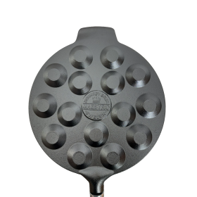 Ronneby Bruk Maestro Poffertjes-Pfanne, Ø 24 cm, mit braunem Buchenholzgriff